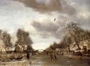 REMBRANDT Harmenszoon van Rijn Winter Scene oil painting on canvas